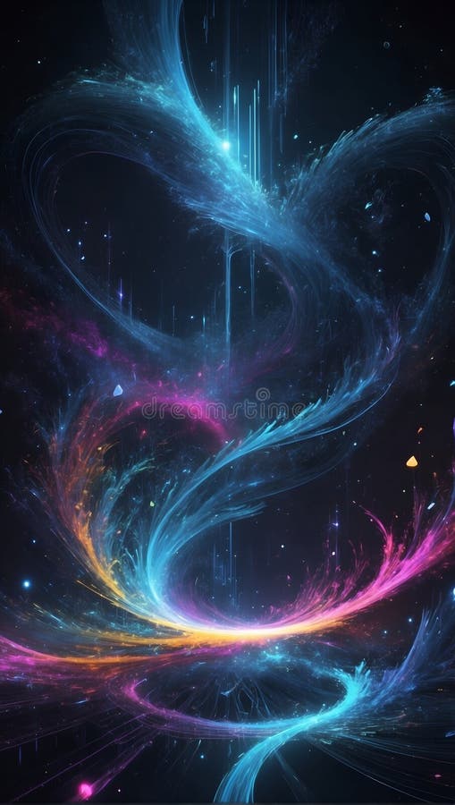 Quantumquotienten Daten zenith : morgen Bildhauerei. ai generieren stock abbildung