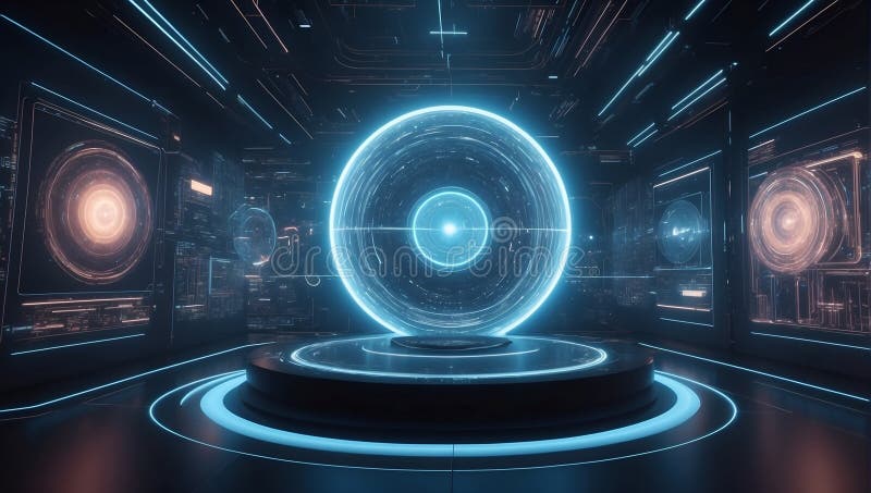 Quantumquoziente ha scatenato una velocità 3d del progresso. generazione di aiuti royalty illustrazione gratis