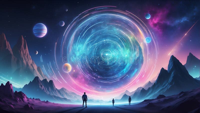 Quantumquoziente ha scatenato una velocità 3d di innovazione. generazione di aiuti illustrazione di stock