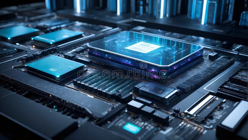 Quantumquoziente scomposto : salto di qualità dei dati. generazione di aiuti illustrazione di stock