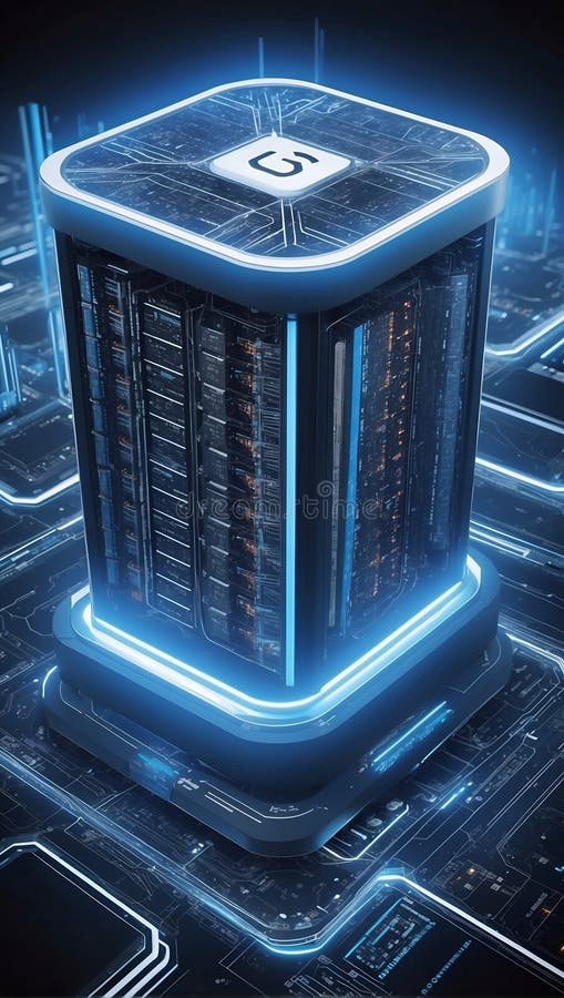 Quantumquoziente scomposto : scolpire i realm di dati futuri. generazione di aiuti illustrazione vettoriale