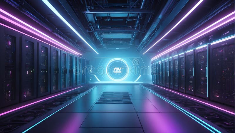 Quantumquoziente scomposto : scultura di un'area dati di domani. generazione di aiuti royalty illustrazione gratis
