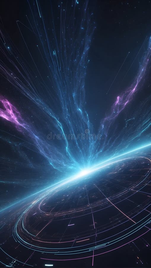 Quantumquoziente scomposto : sinfonia techno dati. generazione di aiuti royalty illustrazione gratis