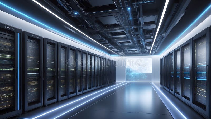 Quantumquoziente scomposto : un'occhiata ai dati domani. generazione di aiuti illustrazione di stock
