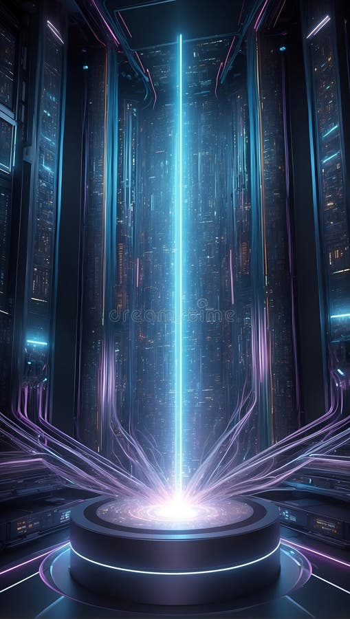 Quantumquoziente scomposto : una rivoluzione dei dati. generazione di aiuti illustrazione di stock