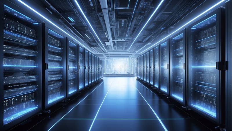 Quantumquoziente scomposto : uno sguardo sul futuro. generazione di aiuti illustrazione di stock