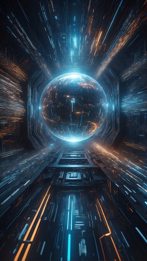 Quantumquoziente svelato velocità 3d. generazione di aiuti royalty illustrazione gratis