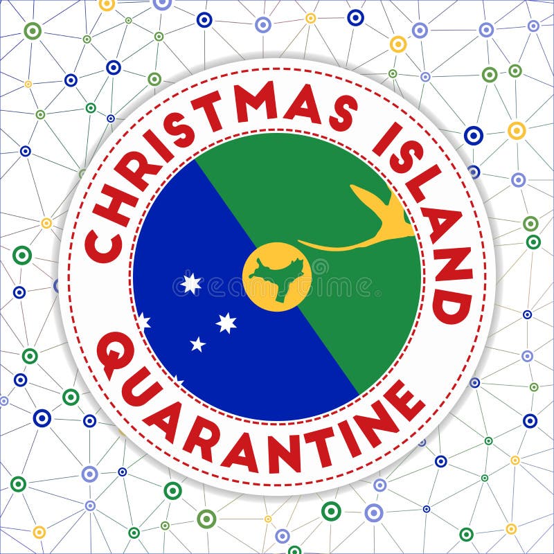 Quarantine in Christmas Island Sign. Stock Vector Illustration of