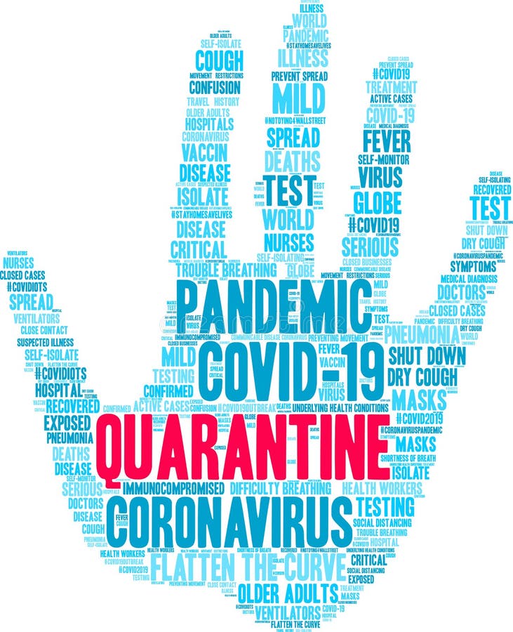 Quarantine Word Cloud stock vector. Illustration of covidiots 178213320