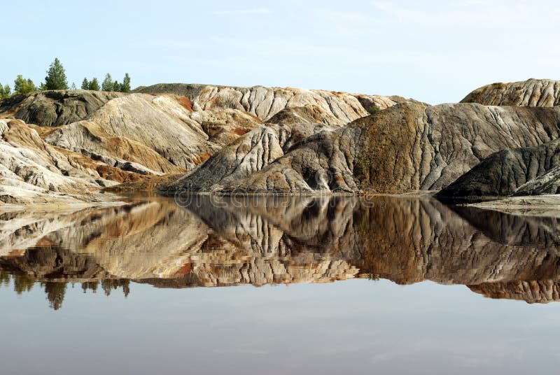 Quarry for kaolin extraction stock images