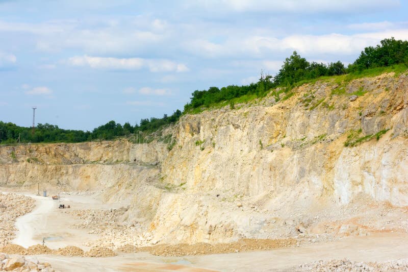 Quarry stock image. Image of limestone, nature, crushing 56698671