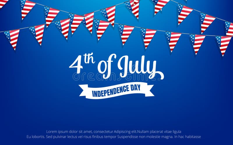 Quart de juillet 4ème de la bannière de vacances de juillet Bannière de Jour de la Déclaration d'Indépendance des Etats-Unis à ve illustration stock Quart de juillet 4ème de la bannière de vacances de juillet Bannière de Jour de la Déclaration d'Indépendance des Etats-Unis à ve illustration stock