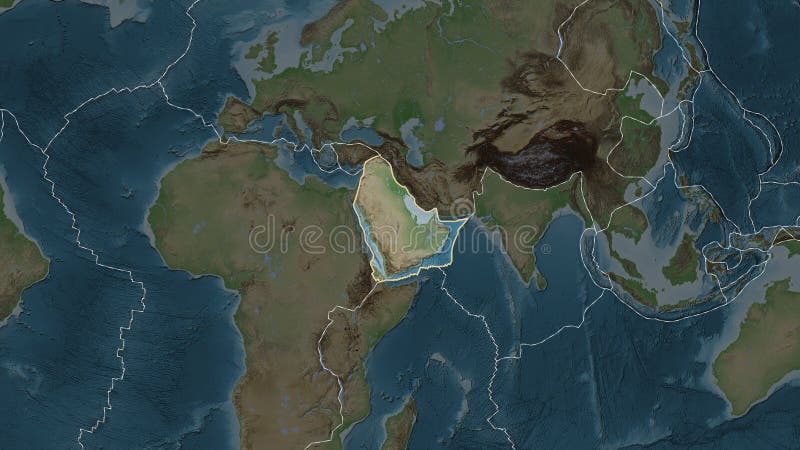 Quartieri arabi di piatti. faire. topografia illustrazione di stock