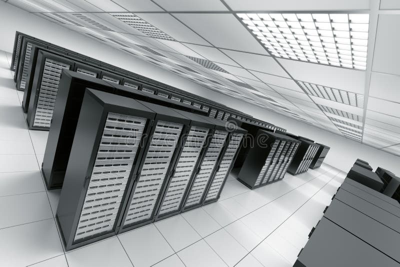 Sala de servidores ilustração do vetor