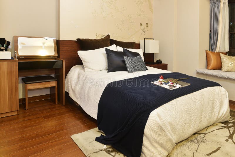 Quarto home luxuoso fotografia de stock Quarto home luxuoso fotografia de stock