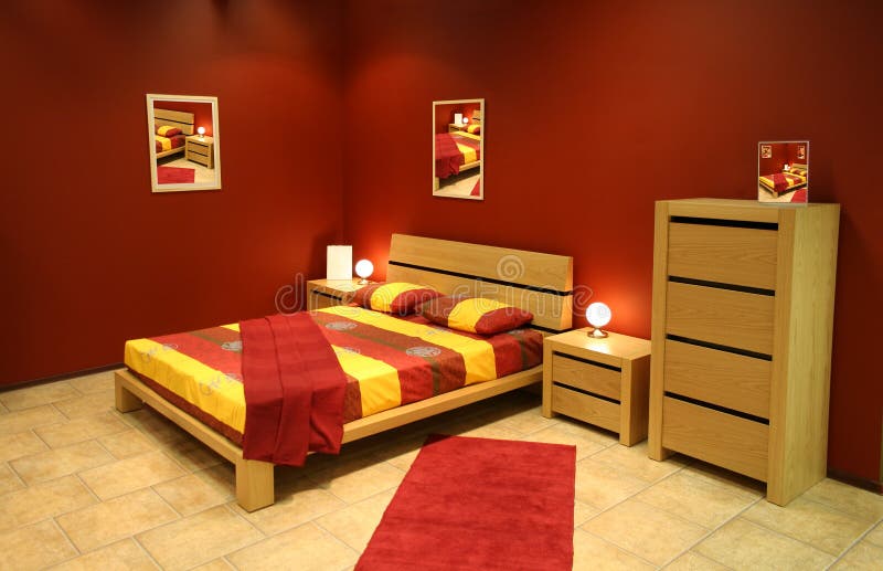 Quarto moderno foto de stock royalty free Quarto moderno foto de stock royalty free