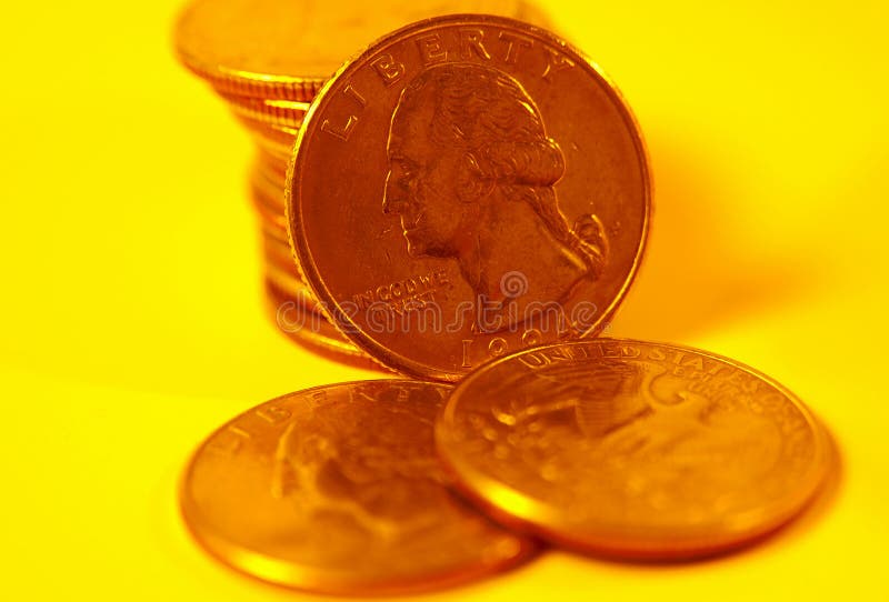 Quartos em goldtone imagens de stock royalty free Quartos em goldtone imagens de stock royalty free