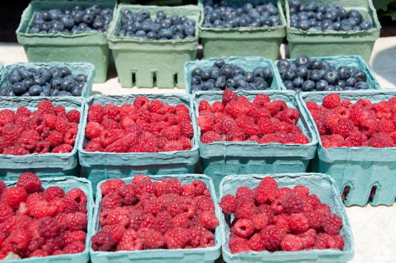 Quarts of Raspberries & Blueberries for Sale