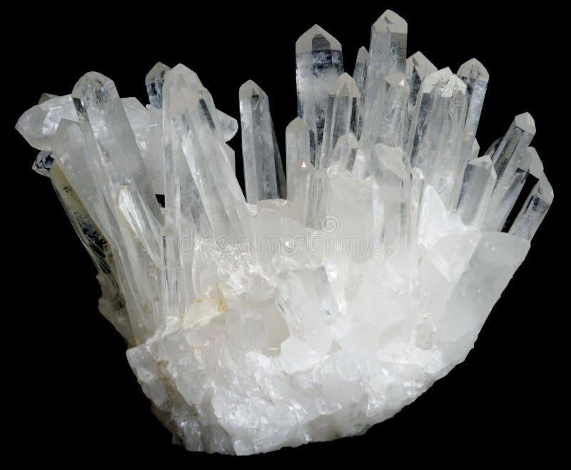 Una foto di cristalli di quarzo.