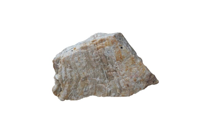 A Piece of Raw Quartzite Rock Isolated on White Background. There is ...