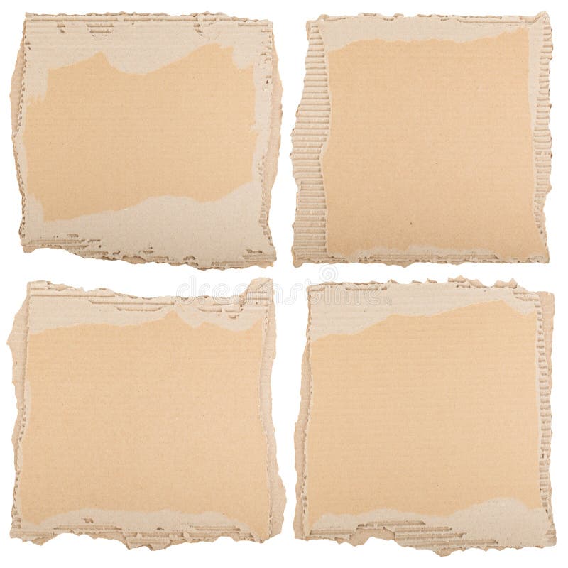 Quatre morceaux de carton brun photo libre de droits Quatre morceaux de carton brun photo libre de droits