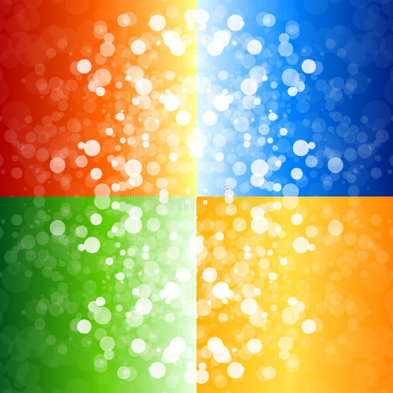 Quatro fundos obscuros das luzes ilustração royalty free Quatro fundos obscuros das luzes ilustração royalty free