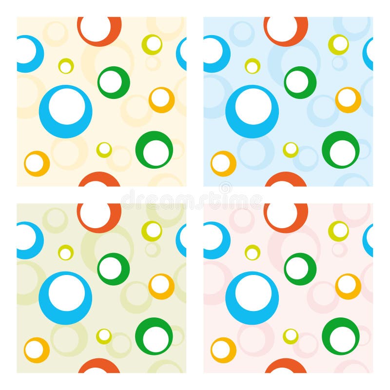 Download Quatro Testes Padrões Sem Emenda Do Bebê Ilustração do Vetor - Ilustração de círculo, pattern: 10058088