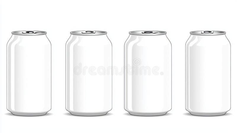 Quattro cavi in alluminio in bianco illustrazione di stock