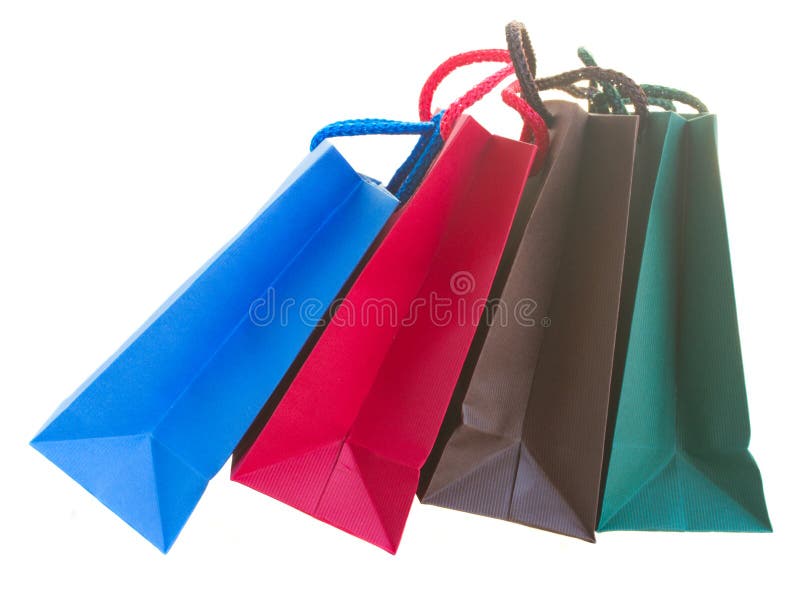 Quattro sacchetti di acquisto fotografia stock