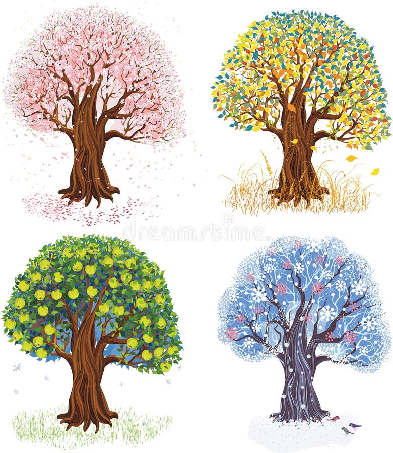 Quattro stagioni illustrazione di stock Quattro stagioni illustrazione di stock