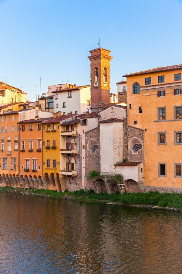 Quay of the Arno River in Florence Stock Image Image of ancient