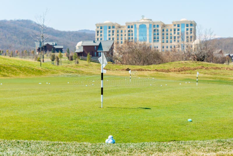Quba - 26 mars 2015 : Terrain de golf chez Quba Rixos photo stock Quba - 26 mars 2015 : Terrain de golf chez Quba Rixos photo stock