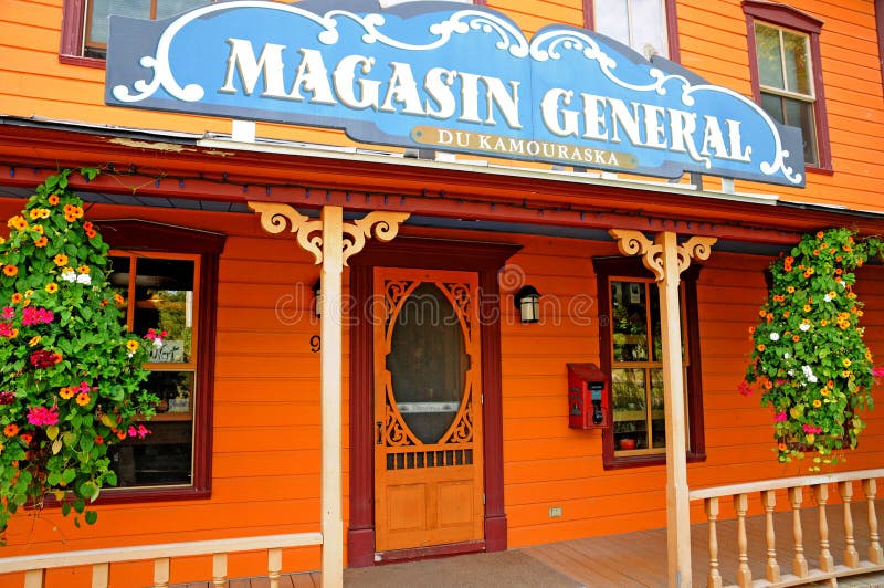 Quebec; Canada June 25 2018 Old General Store in the Village of