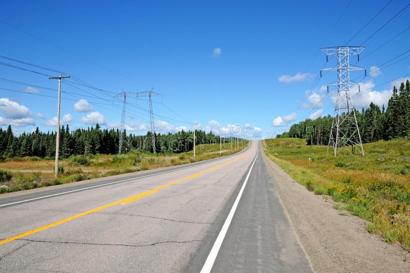 Quebec; Canada June 25 2018 Road Number 169 between Quebec and Saint