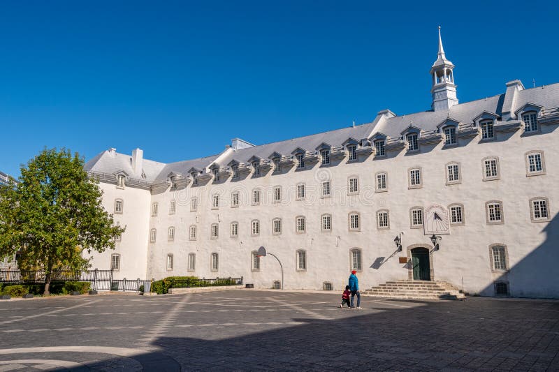 Courtyard of Le Petit Seminaire in Quebec Editorial Stock Image - Image of tourism, landmark ...