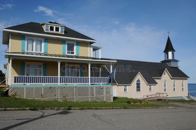 Quebec Den Lilla Byn Av La Martre Fotografering för Bildbyråer Bild