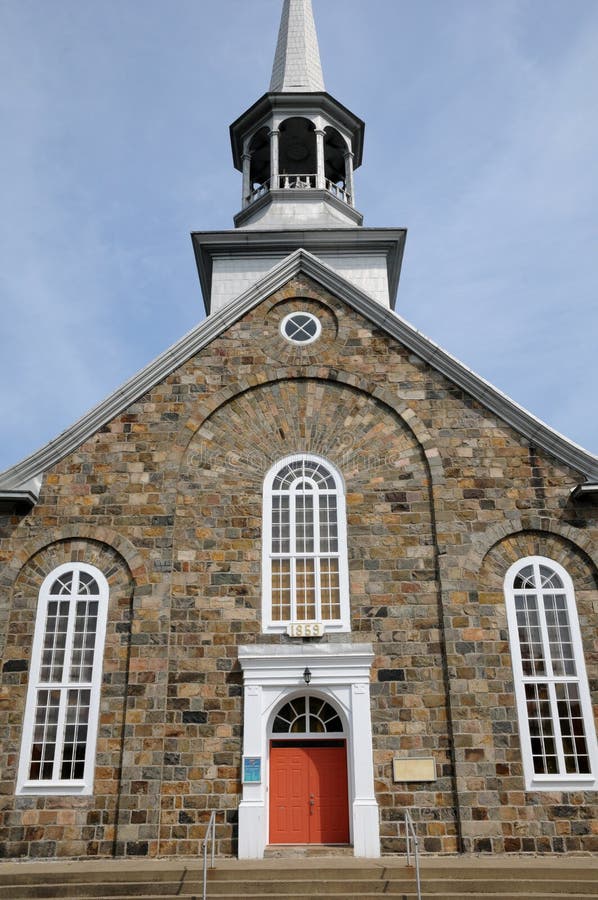 Quebec, the Historical Church of Sainte Louise Stock Image Image of