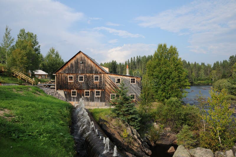 Quebec, Le Moulin Des Pionniers in La Dore Stock Image Image of wood