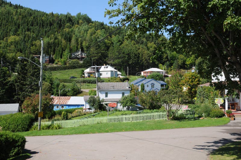 Quebec, The Village Of Sainte Rose Du Nord Stock Image Image of