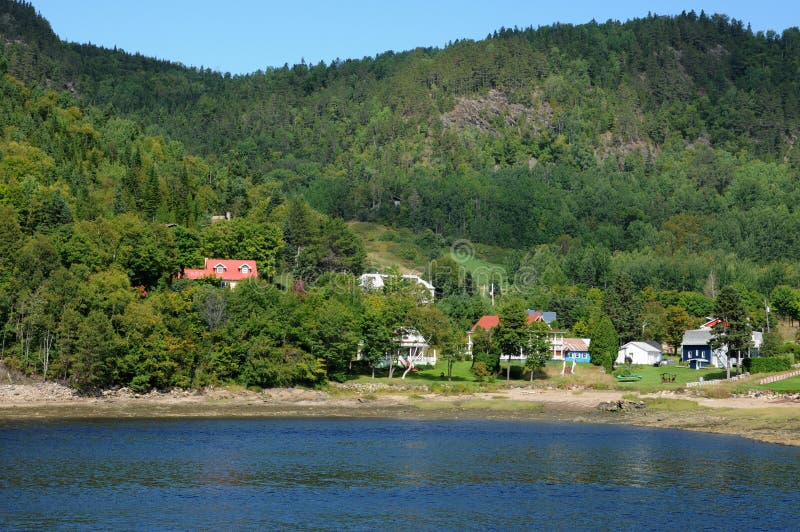 Quebec, the Village of Sainte Rose Du Nord Stock Photo Image of