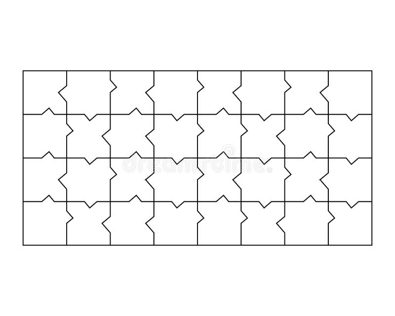 Quebra-cabeça Em Branco 8 Peças. Estilo Simples De Arte De Linha Para  Impressão E Web. Ilustração De Estoque Ilustração Stock - Ilustração de  jogo, ajuste: 238248162