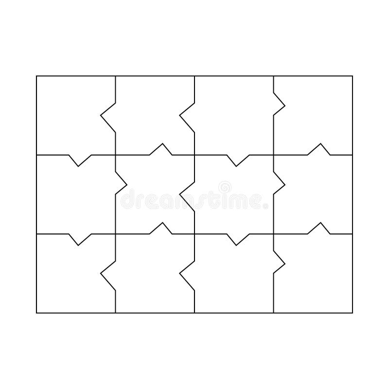 1.700+ Peças De Modelo De Quebra Cabeça Em Branco Ilustração de