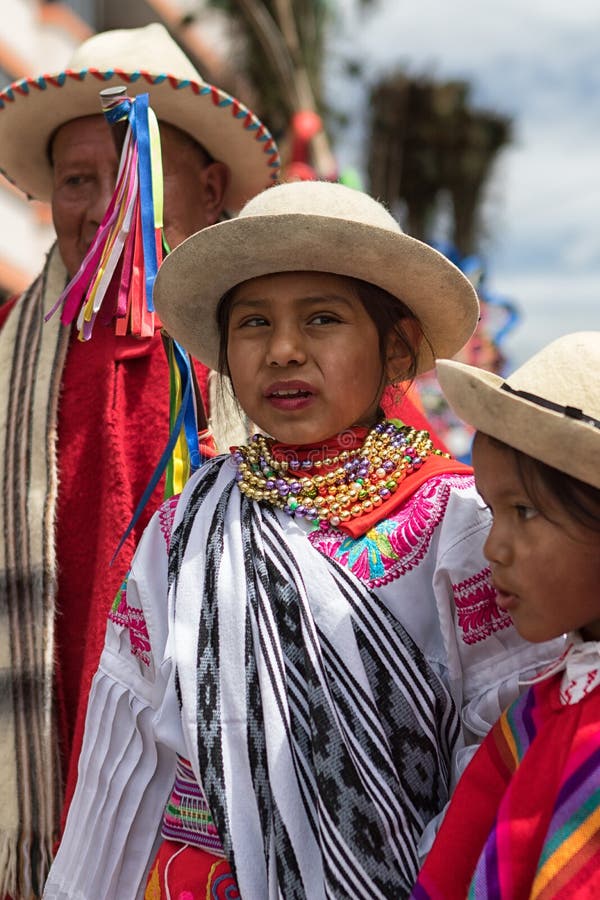 Quechua Indigenous Girl in Ecuador Editorial Stock Image - Image of ...