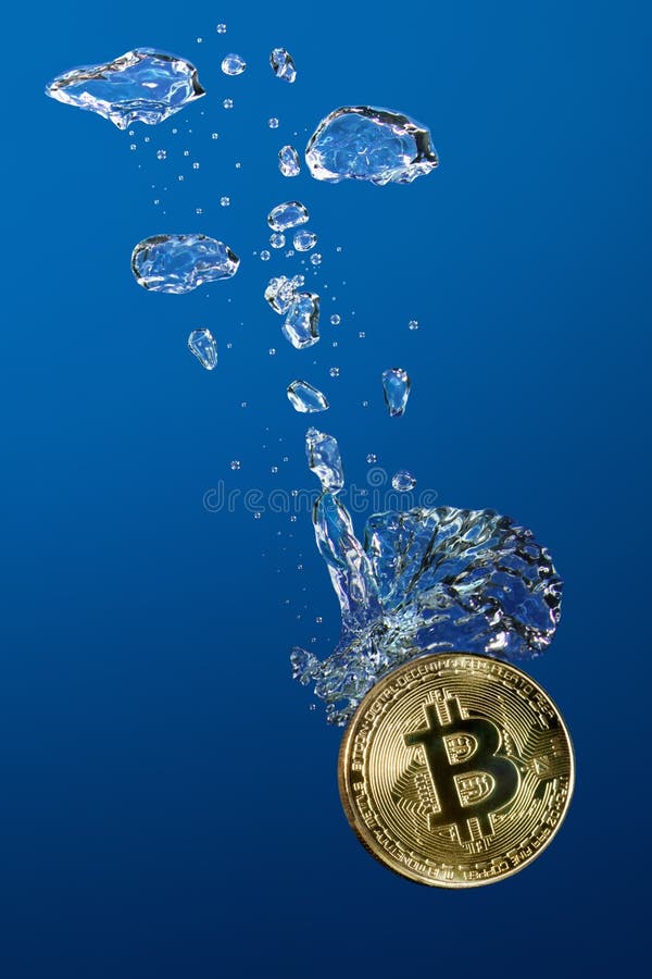 Queda íngreme do bitcoin imagem de stock royalty free Queda íngreme do bitcoin imagem de stock royalty free