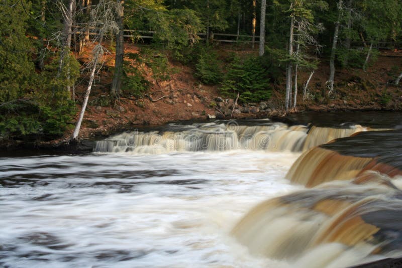 Lower level Tahquamenon falls in the Upper peninsula in Michigan. Lower level Tahquamenon falls in the Upper peninsula in Michigan