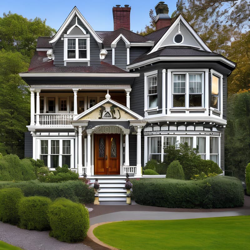 18 A Queen Anne style House With Turrets And A Mixture Of Styles And 18-a-queen-anne-style-house-with-turrets-and-a-mixture-of-styles-and