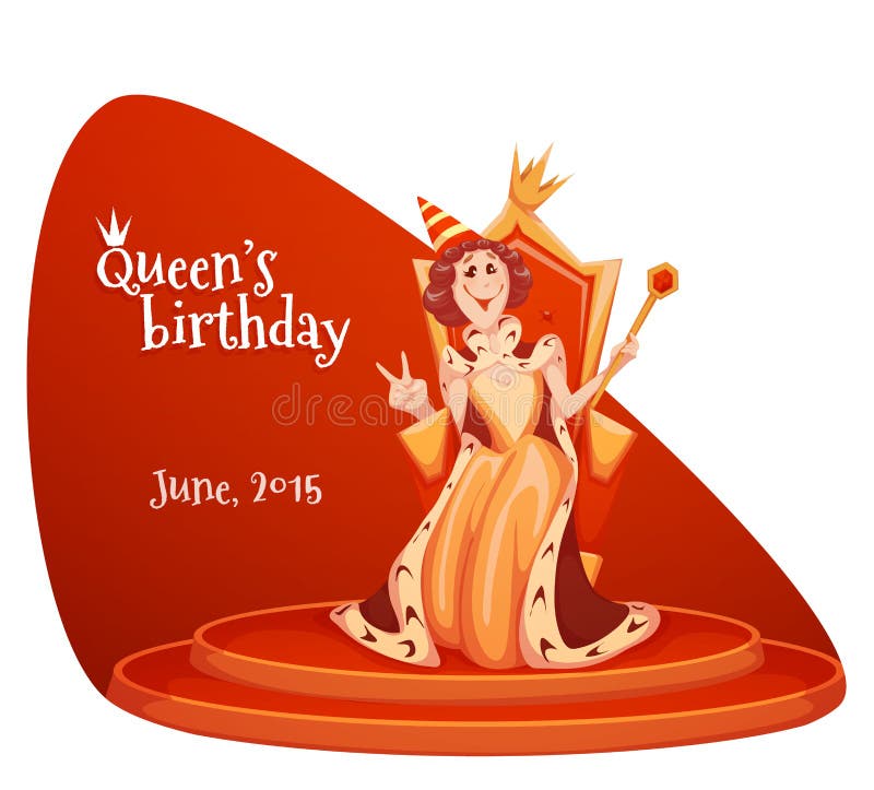 Download Queen Birthday Celebration. Vector Illustration Stock Vector - Illustration of invitation ...
