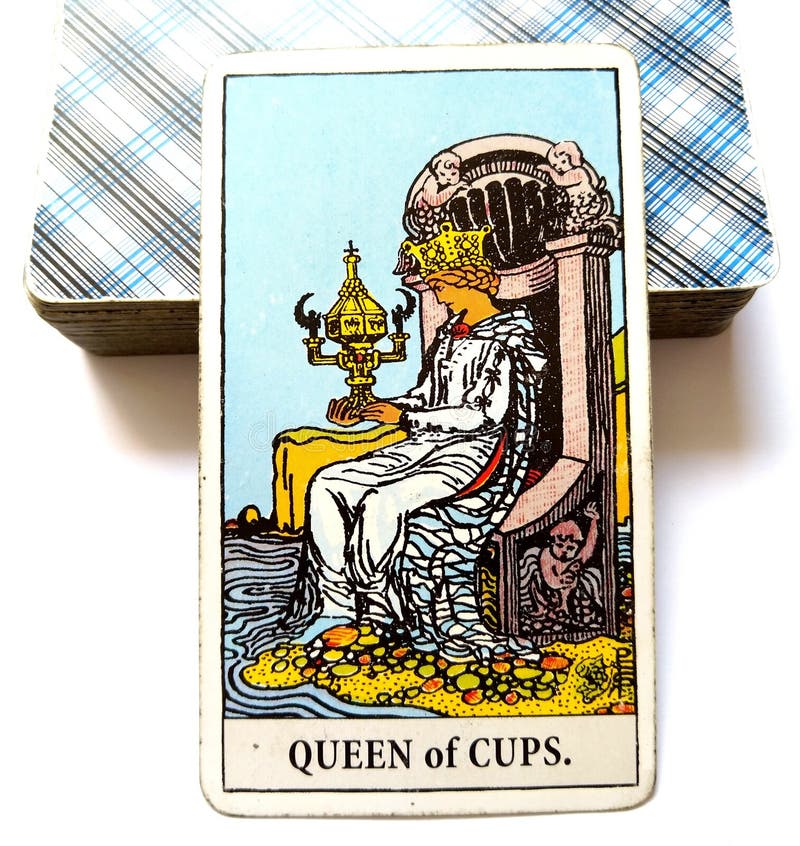 Queen Of Cups Tarot Card Stock Photo Image Of Queen 121494324