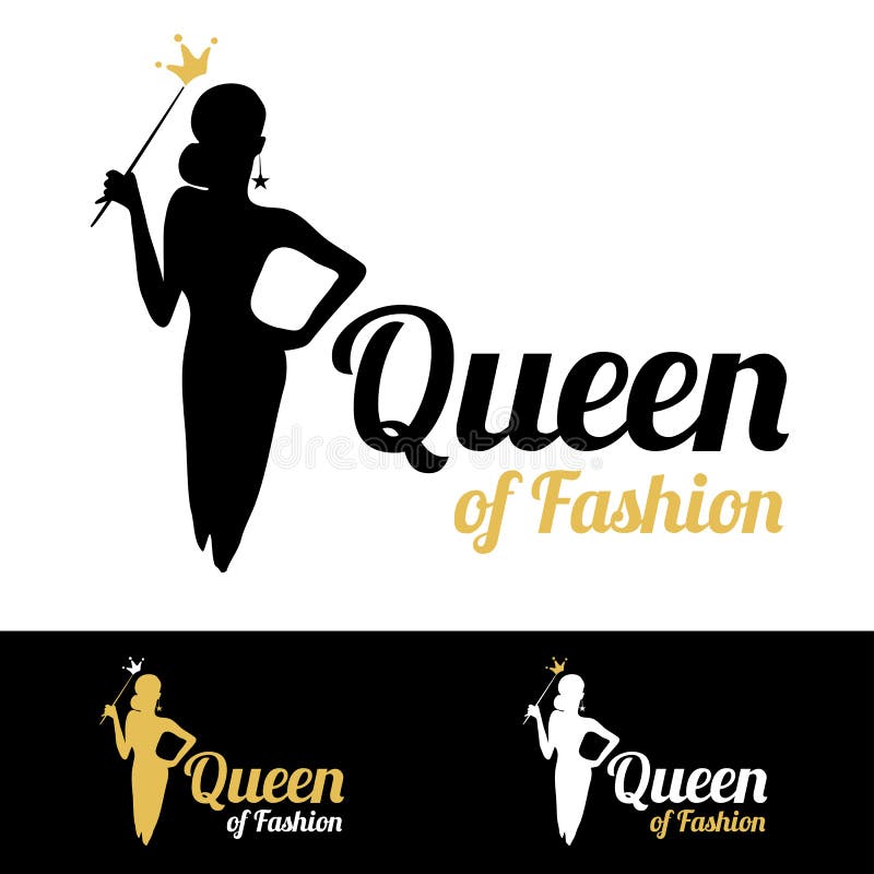 Queen of Fashion Logo Design. Stock Vector - Illustration of ...