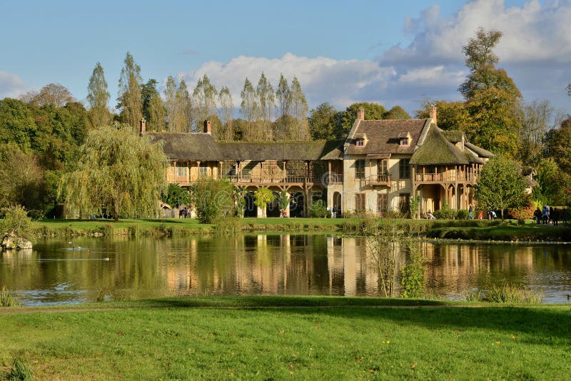 Queen Hamlet in the Park of Versailles Palace Stock Photo Image of